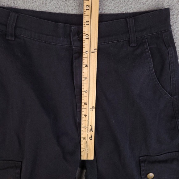 Riflessi‎ Cargo Pants Teen Youth Large 27x26.5 Black Stretch Elastic Ankle - Picture 13 of 15